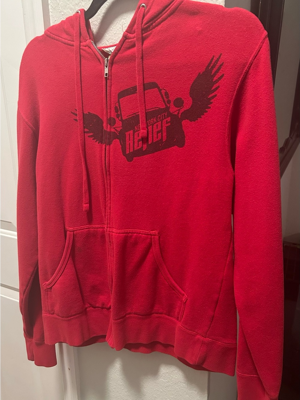 Red Zip-Up Hoodie